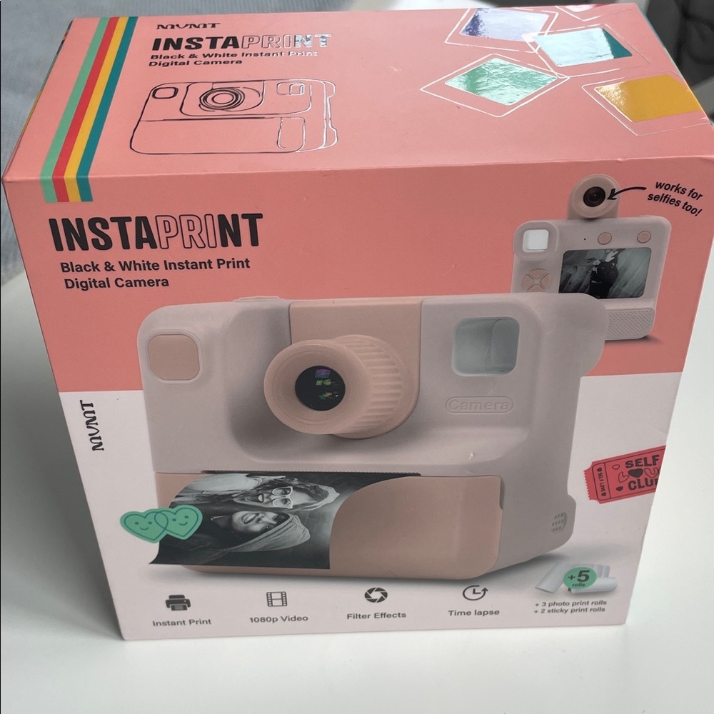 Cream and White Instant Print Digital Camera - Picture 2 of 5